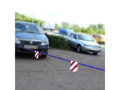 Комплект из 2 флажков со световозвращающей лентой для буксировочных ремня/троса, Tplus