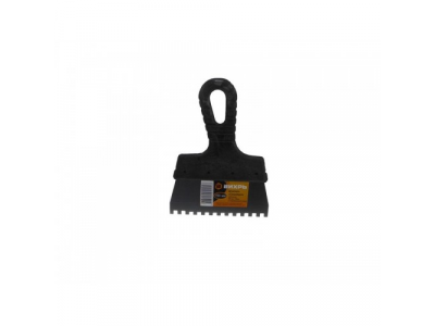 Шпатель зубчатый нерж.cталь пластиковая рукоятка 6х6 мм, 150мм Вихрь