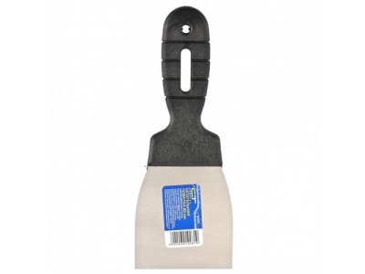 Шпательная лопатка из нержавеющей стали, 80 мм, пластмассовая ручка Сибртех