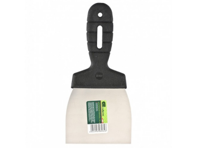 Шпательная лопатка из нержавеющей стали, 100 мм, пластмассовая ручка Сибртех