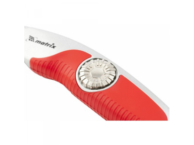 Нож, 18 мм выдвижное трапецивидное лезвие , эргономичная двухкомпонентная рукоятка//MATRIX