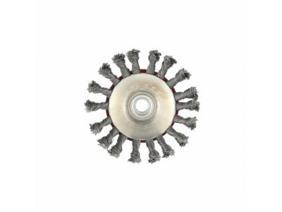 Щетка для УШМ, 115 мм, М14, "тарелка", крученая проволока 0,5 мм// MATRIX