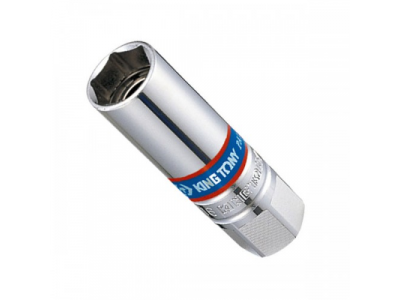 Головка свечная шестигранная 3/8", 16 мм, магнитный фиксатор KING TONY