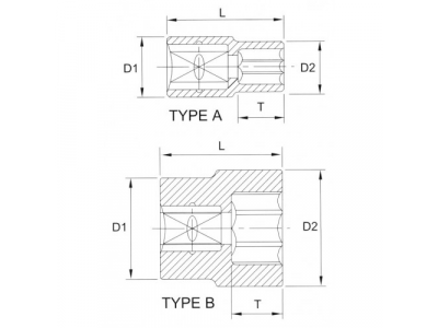 Головка торцевая 12гр. 1/2" 26мм от LICOTA Головка торцевая 12гр. 1/2" 26мм