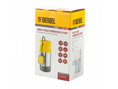 Погружной насос высокого давления PH1100, 1100Вт, подъем 40м, 5500 л/ч Denzel