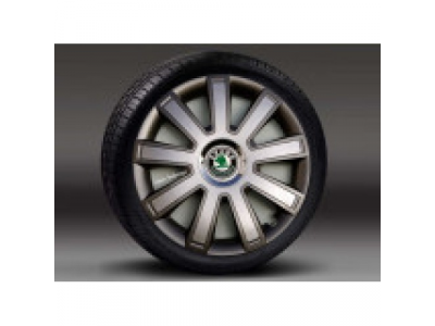 Крышка ступицы легкосплавного диска Skoda Hub cover with SKODA logo, артикул 6U0601151LMHB